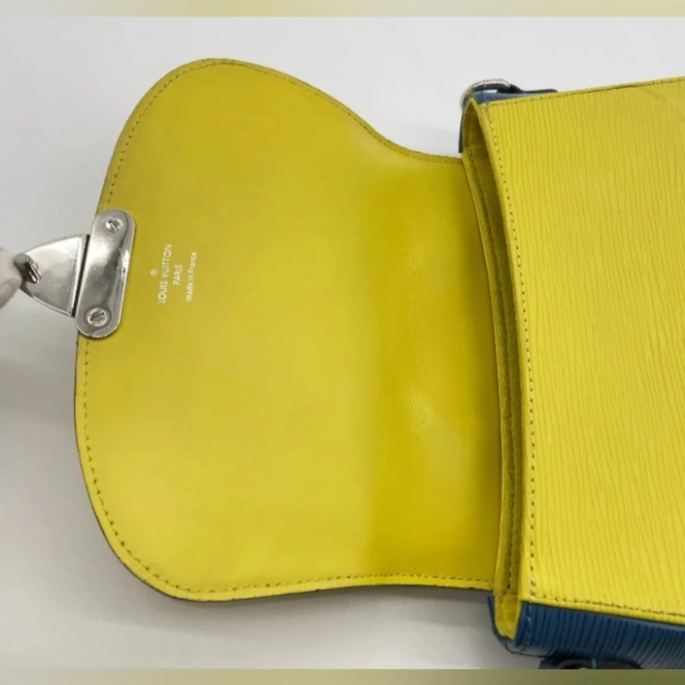 FIRM!! Louis Vuitton Epi Vibrant Yellow & Blue Eden PM 2W Crossbody Bag W/B/K/DB - Picture 11 of 16